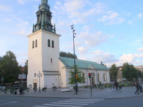 Church on the central Linköping plaza.